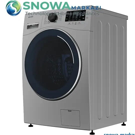 لباسشویی اسنوا 9 کیلویی نقرهای اکتاپلاس موتور مدل SNW-9050