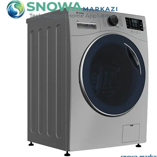 لباسشویی اسنوا 9 کیلویی نقرهای اکتاپلاس موتور مدل SNW-9050