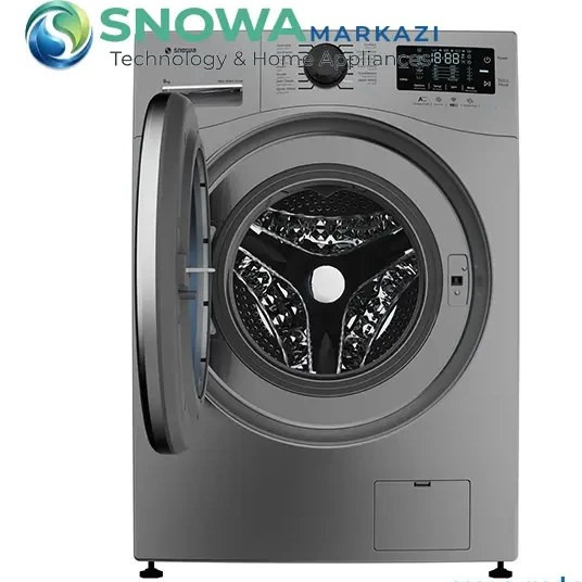 لباسشویی اسنوا 9 کیلویی نقرهای اکتاپلاس موتور مدل SNW-9050