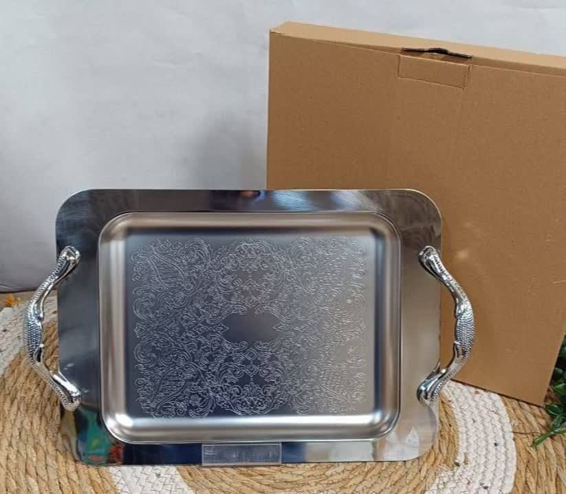 سینی استیل طرح دار