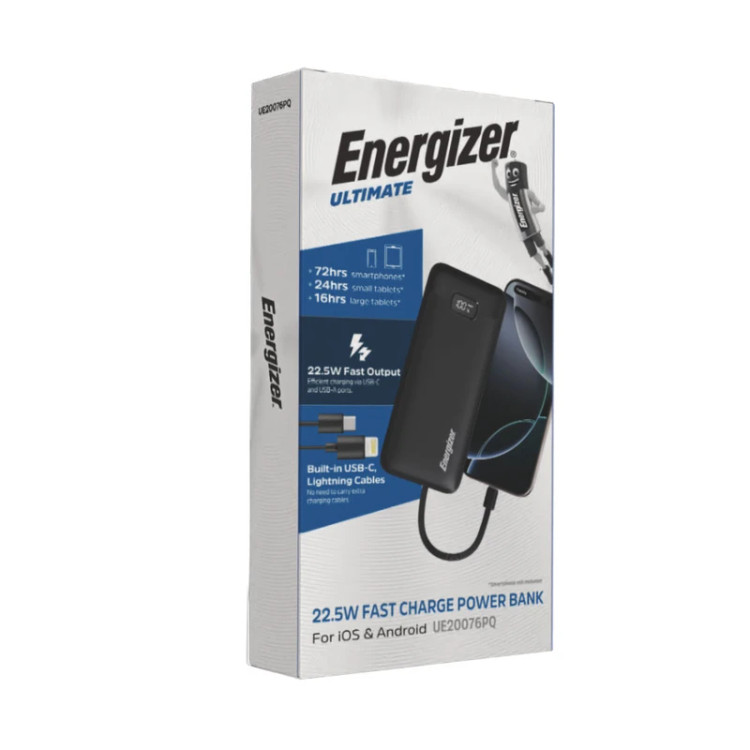 پاوربانک 22.5 وات Energizer مدل UE20076PQ