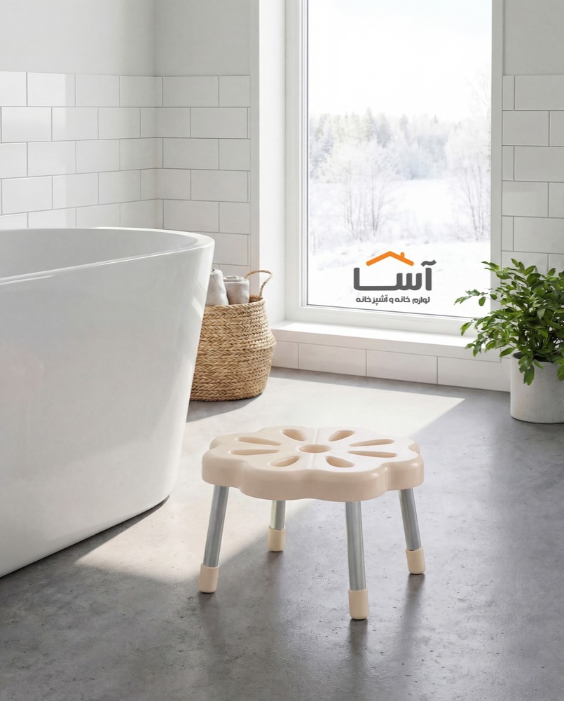 چهارپایه فلزی گل آساپلاستیک