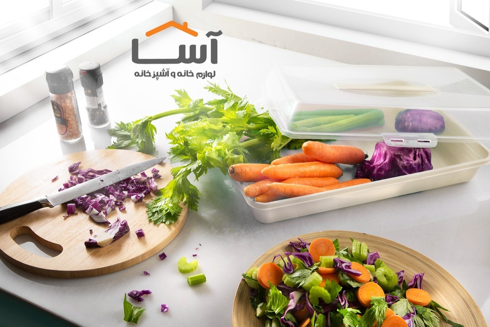 ظرف کیک مستطیل آساپلاستیک